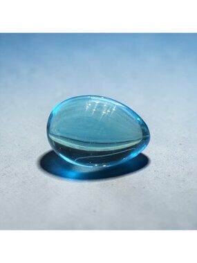 Vintage Large Blue Glass 3" Egg